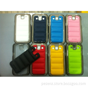 Mobile Phone Cover for Samsung I9500 New Design Metal Frame, Leather Back Phone Cover